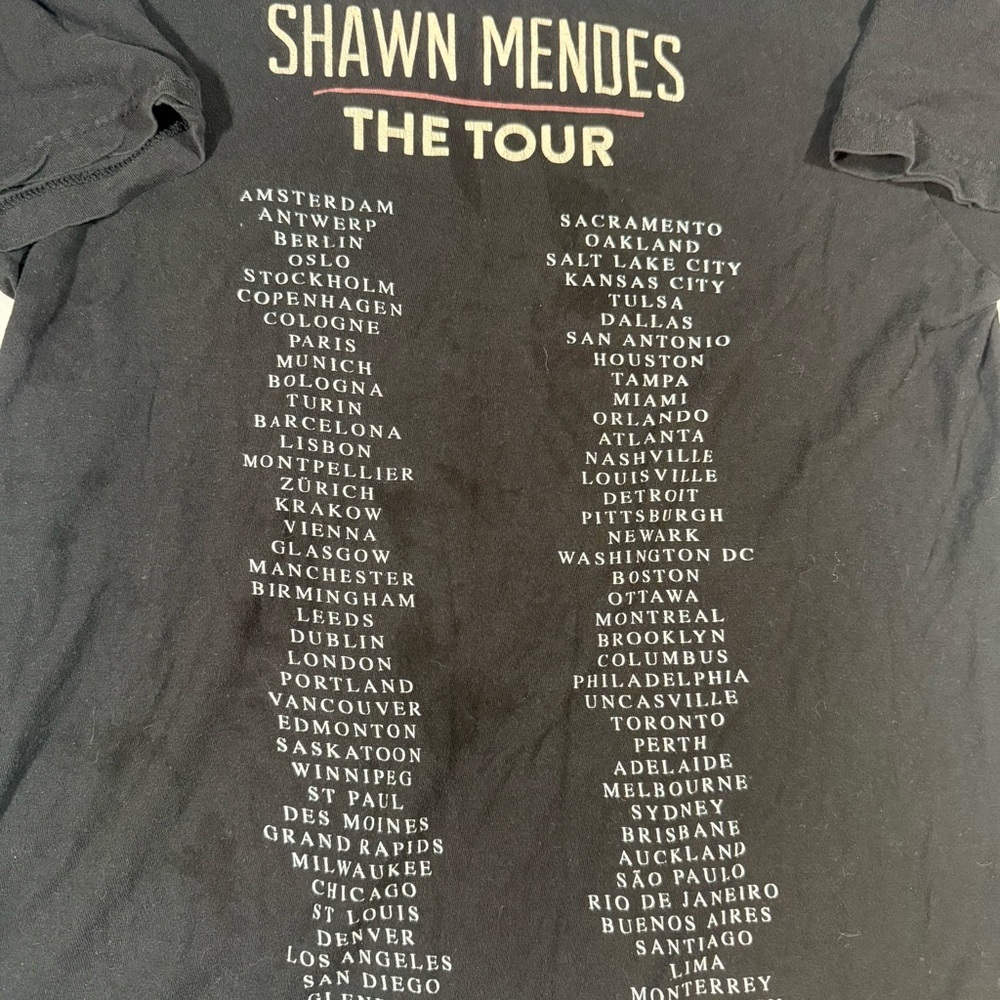 Shawn Mendes The Tour Black T Small - Picture 7 of 7